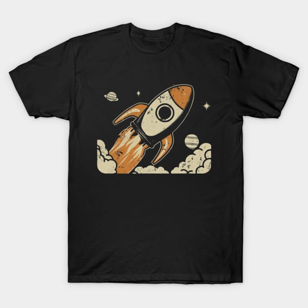 Vintage rocket T-Shirt by zeevana